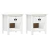 Bedside Tables 2 Pcs Hill 46x35x49.5 Cm Solid Pine Wood