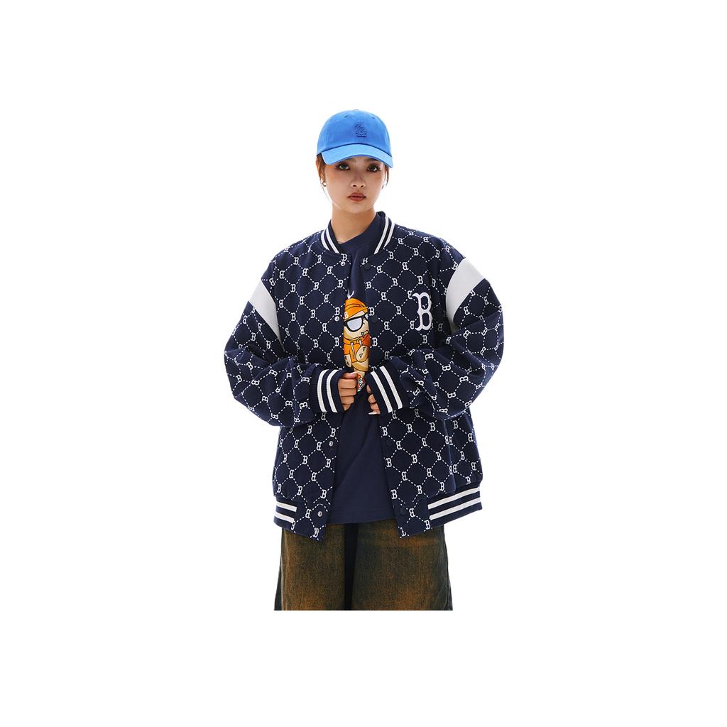 New MLB SS24 Baseball Jacket Unisex Navy Blue 3AJPM0641-43NYS