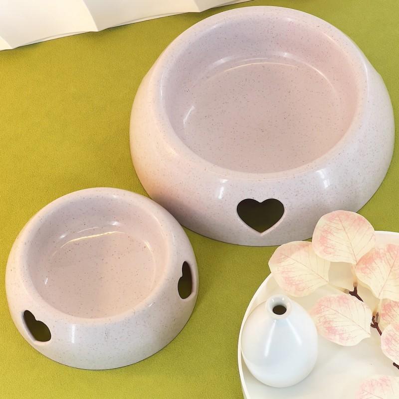 Non-Spill Pet Food Bowl Dogs Cats Plastic Feeding Dish With Stable Base Small Large Sizes