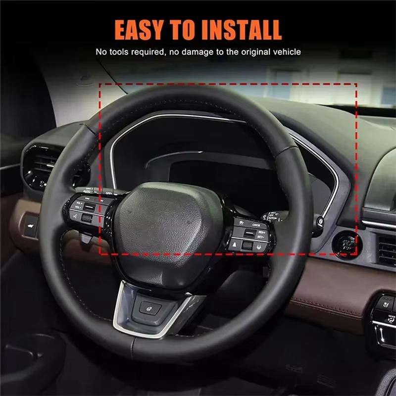 A03E-Dashboard Meter Panel Frame Trim For Honda Pilot  2024 Accessories ABS Carbon Fiber