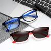 Stylish Plastic Black Gray Frame Square Nearsighted Glasses Sun Photochromic Gray Prescription Eyeglasses 0 -0.5 -0.75 To -6.0 for Women