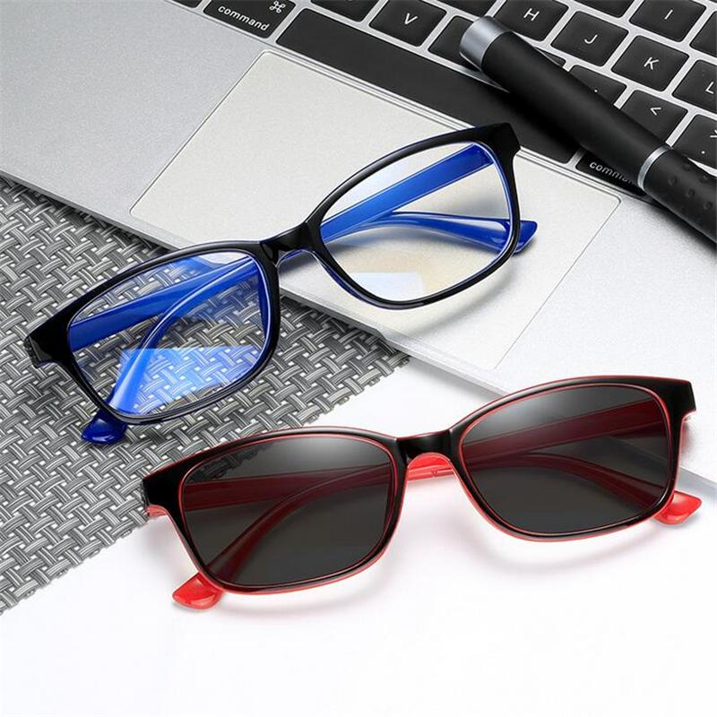 Stylish Plastic Black Gray Frame Square Nearsighted Glasses Sun Photochromic Gray Prescription Eyeglasses 0 -0.5 -0.75 To -6.0 for Women