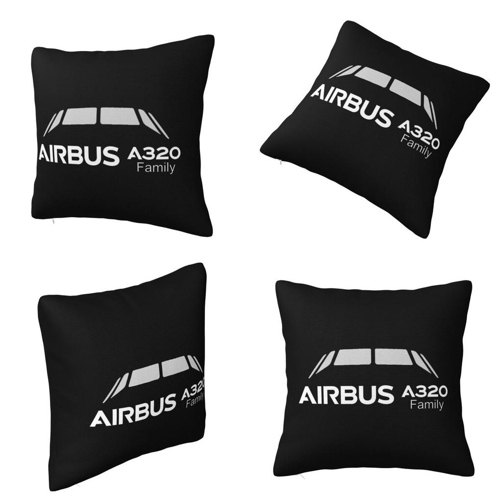 A320 Family Square Pillowcase Cushion Cover Pillow Case Throw Pillow Cover for Home Sofa Living Room