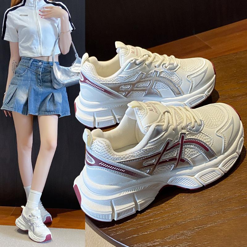 ins Korean version of the new dad shoes for women 2025 summer student sports running shoes casual shoes platform height increase BN1002