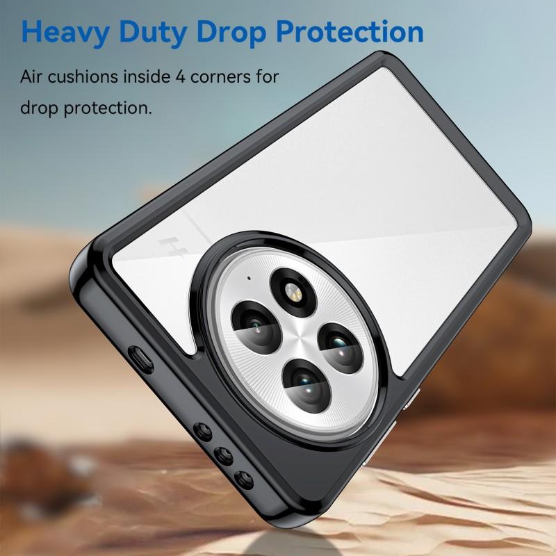 Für OnePlus 13 Handyhülle WANLONFENG XC Serie TPU Acryl Hülle mit Gehärtetem Glas (Großes Linsenloch)