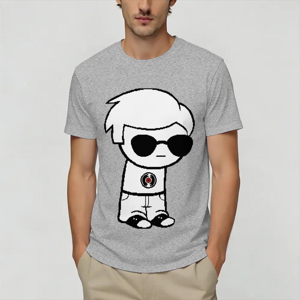 Homestucks Dave Strider T-Shirt Sommer Harajuku T-Shirts Unisex 100% Baumwolle Rundhals Oversized Oberteil T-Shirts Kurzarm Y2K Lustiges T-Shirt