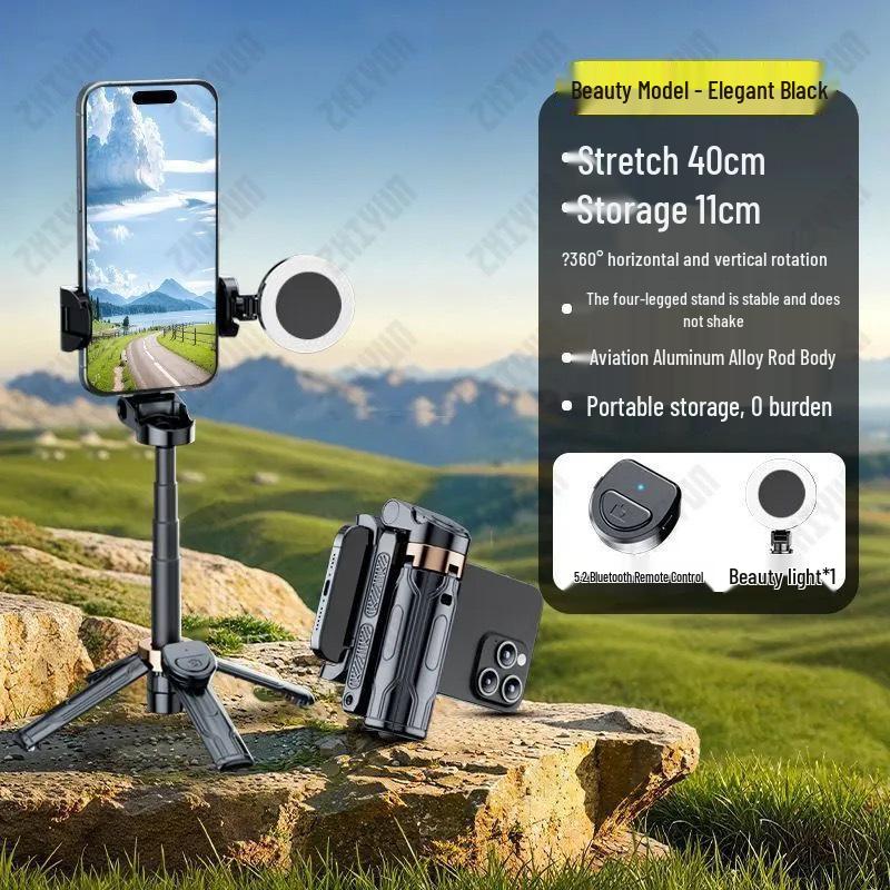 Wysokiej klasy wielofunkcyjny kijek do selfie Bluetooth i statyw z pilotem do fotografii i transmisji na żywo w plenerze
