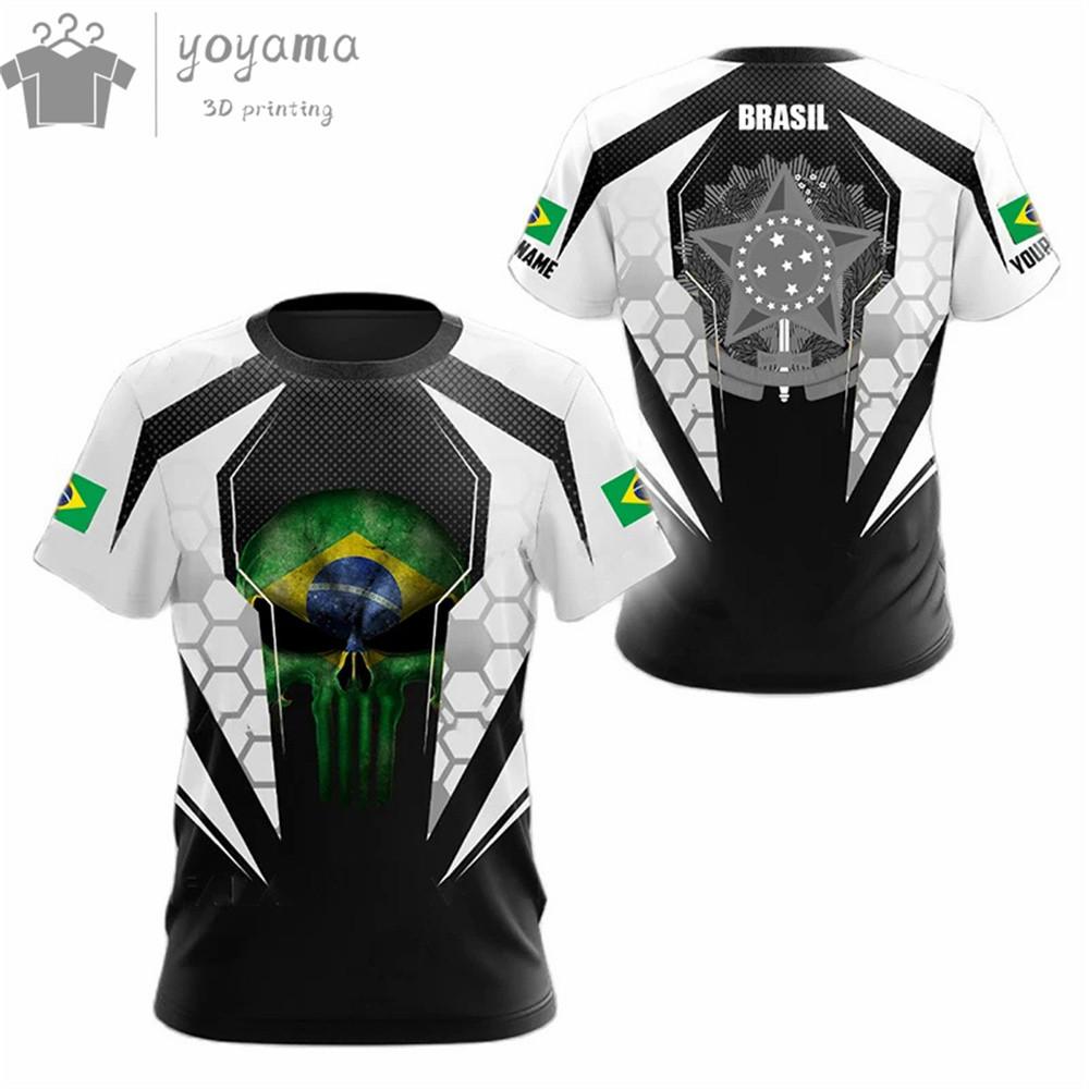 

Оригинальные бразильские футбольные футболки для мужчин, модная уличная одежда с 3D принтом, спортивная футболка большого размера с круглым вырезом, футболка с короткими рукавами S
