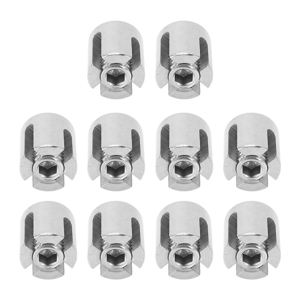 10 Stück Kreuzkabelklemme 316 Edelstahl Hohe Zugfestigkeit Kabelgeländer Drahtseil Kreuzklemme