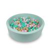 Dry Pool 110x30cm Mint with 400 Balls: White, Light Pink, Transparent, Beige, Mint