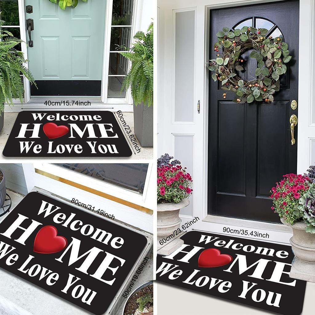 1PC Welcome Home Charactor Door Mats Kitchen Rugs Non-Slip Pop Design Bedroom Rugs Bath Mat Carpet for Home Sink Laundry Decor