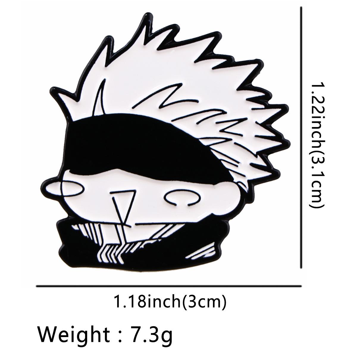 

Jujutsu Kaisen Itadori Black & White Lapel Pin Brooch Badge
