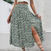 Women's  Casual And Fashionable High Waisted Skirt With Split Skirt  With Split Skirt