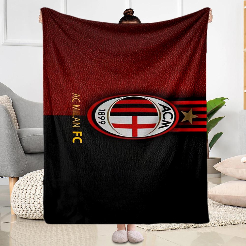 Ac Milan Blanket Soft Cozy Suitable For Chair Picnics Livingroom For All Seasons Modern Style Birthday Christmas Gift Blanket