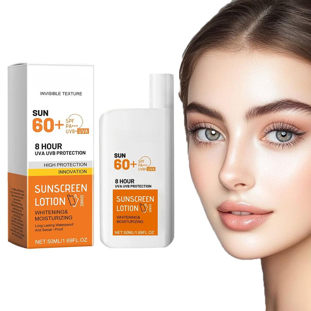 Crema Solar Protectora Spf 60+ Protección UV de Larga Duración Bloqueador Solar Facial Loción Aislante Refrescante Hidratante Productos para el Cuidado de la Piel