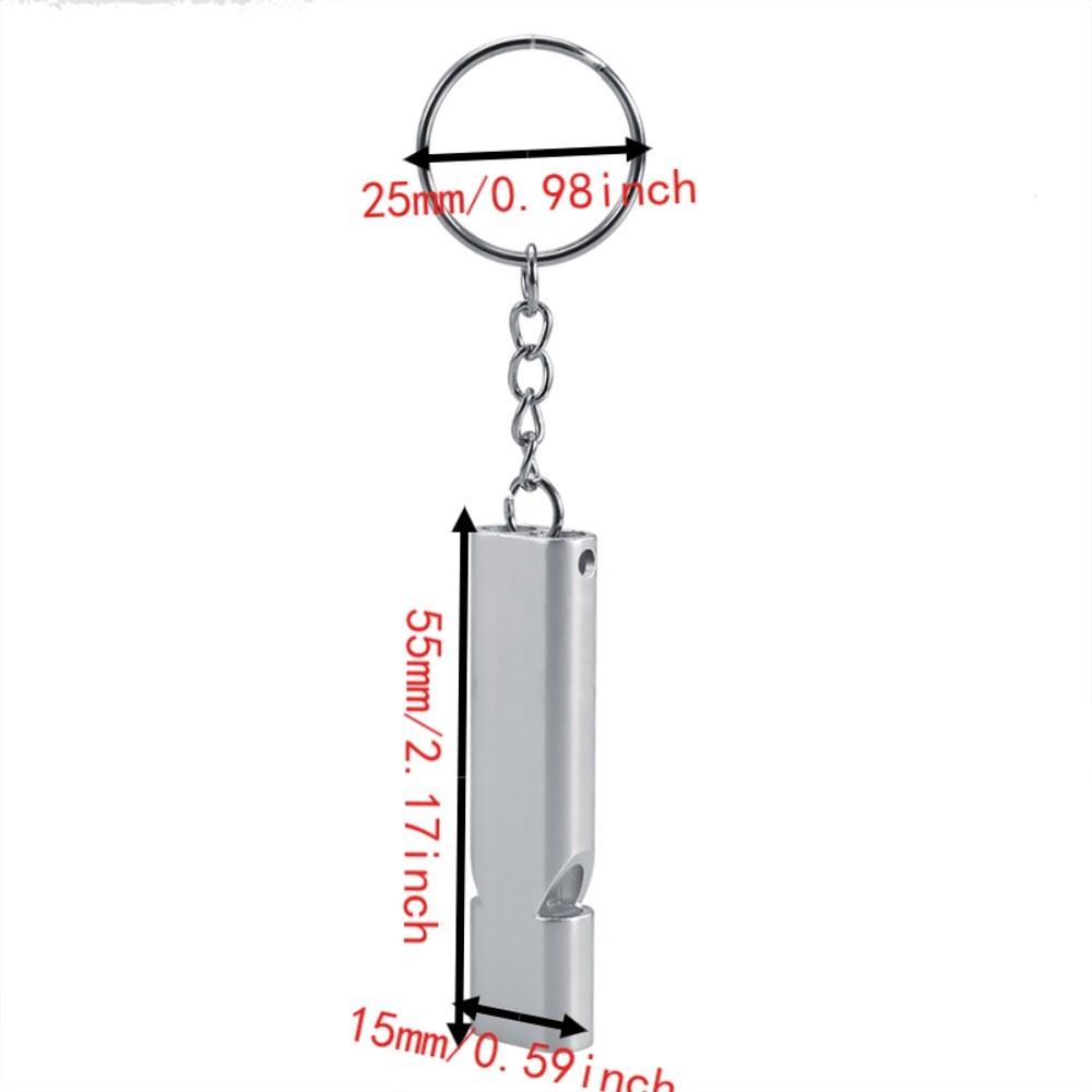 4pcs Double Tubes Design Emergency Survival Whistle With Lanyard Keychain Safety Whistle For Hiking