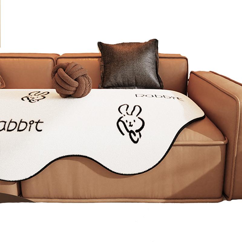 Imitation Rabbit Fur Shaped Sofa Cushion Cartoon Creative Sofa Cushion Cover Cloth Irregular Sofa Towel