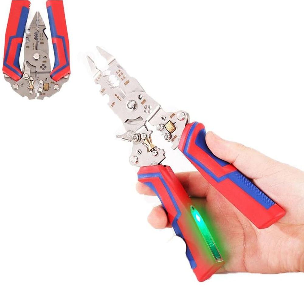 13 In 1 Voltage Tester Plier with Anti Slip Handle Adjustable Cable Cutter  Hand Tools
