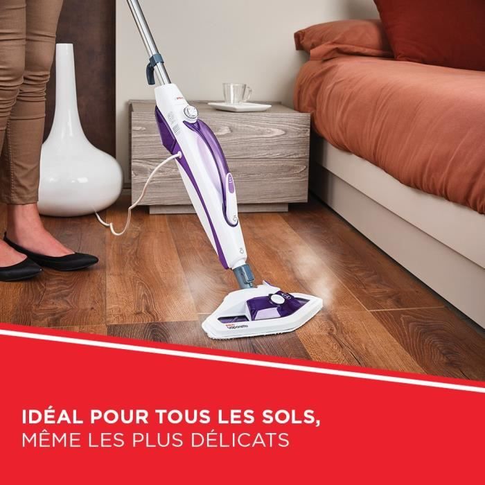 2-in-1 Steam Cleaner POLTI Vaporetto SV440 - Mop or Handheld Cleaner - 11 Accessories Included - Heats Up In 15 Seconds