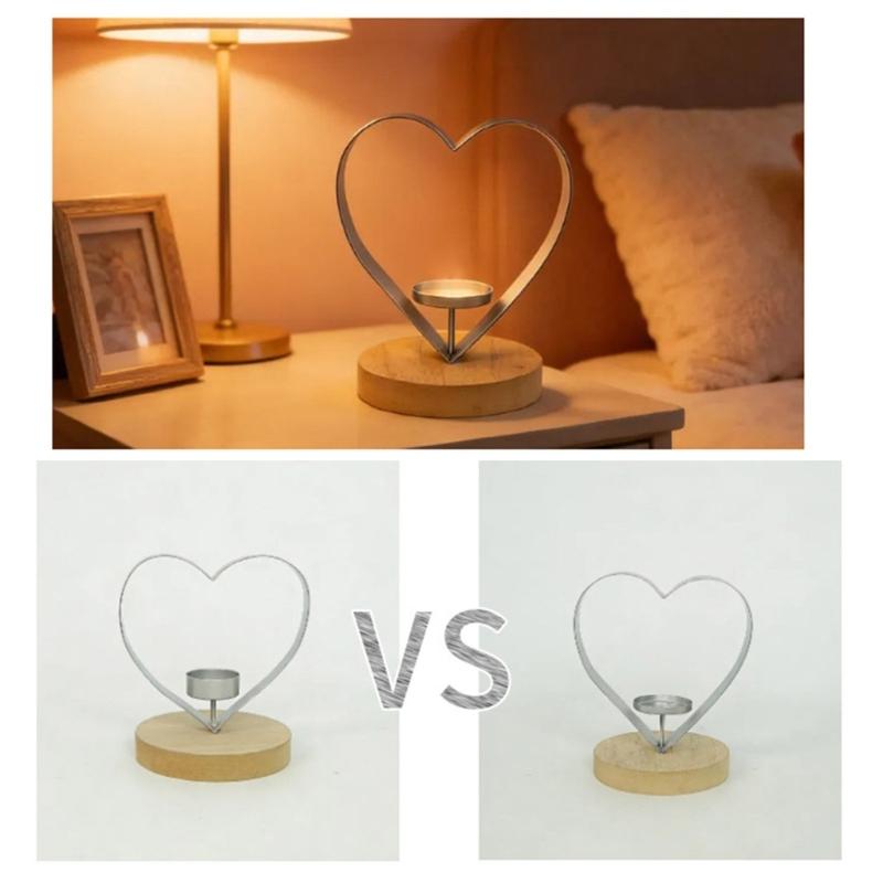 Heart Shaped Candle Holders Candlestick Holders for Party Wedding Table Centerpieces Decorative Tealight Candle Holders