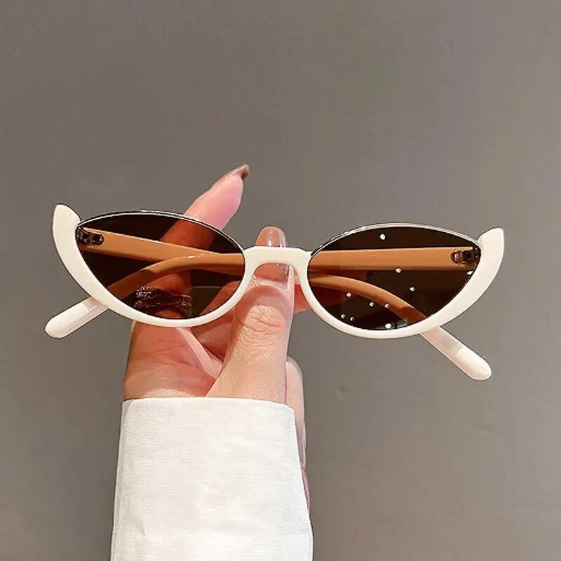 Half Frame Cat-eye Sunglasses Fashion Style Colored Women's Sunglasses Uv400 Fashion Shades Eyewear Summer Anti UV Sunglasses