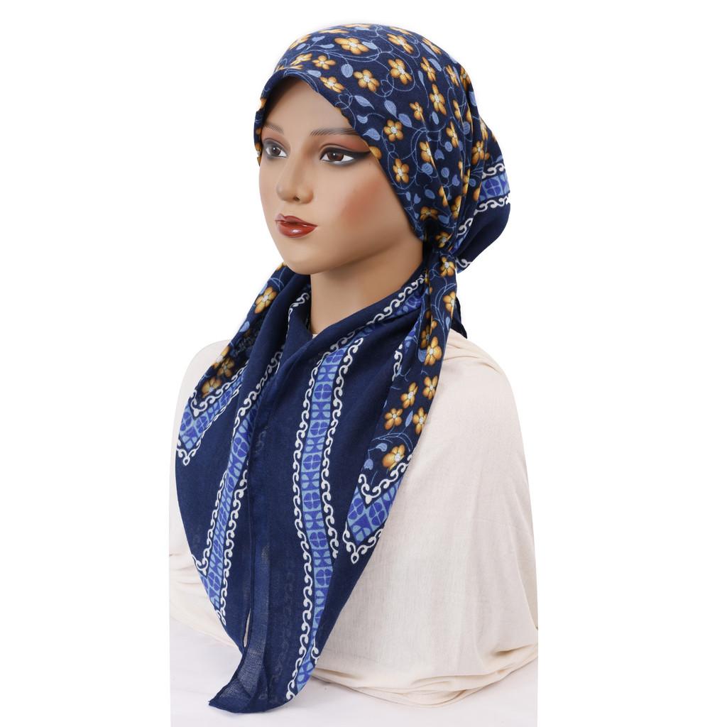 Polyester Print Infinity Headscarf With Sun Shield For Casual Summer Wear