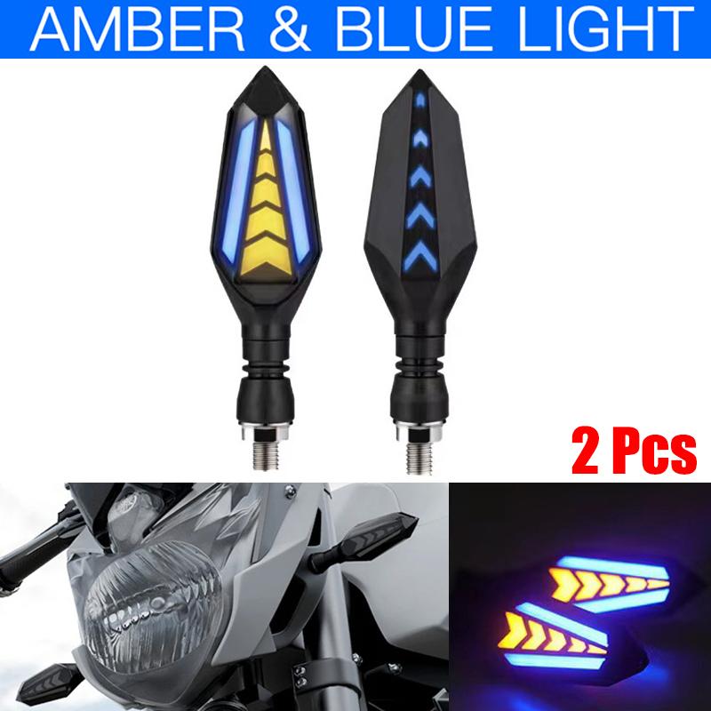 Double Side Flowing Turn Signal Lights Built-in Relay Sequential Flashing Blinker Lamp 12V Motorcycle LED Turn Signal Light