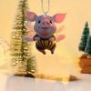 Flying Unique Acrylic Pig Keychain Rearview Mirror Hanging Ornament For Vehicles