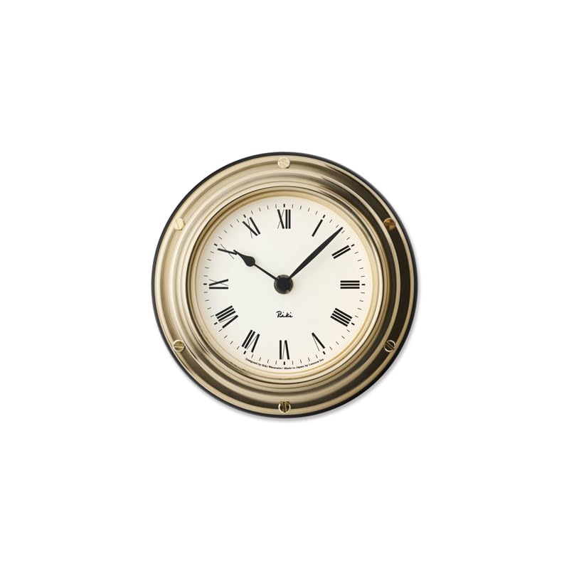

Lemnos Wall Clock Analog Riki Marine Clock Aluminum Roman Numerals RIKI MARINE CLOCK Lemnos WR24-01 білий
