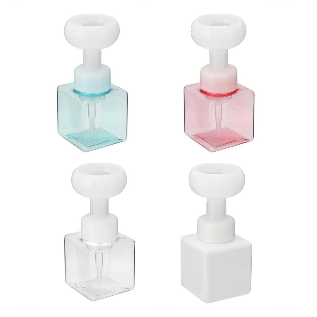 Skummousser Pumpflaska Rese Återfyllbar Blomform Skummande Tvåldispenserflaska 250ml