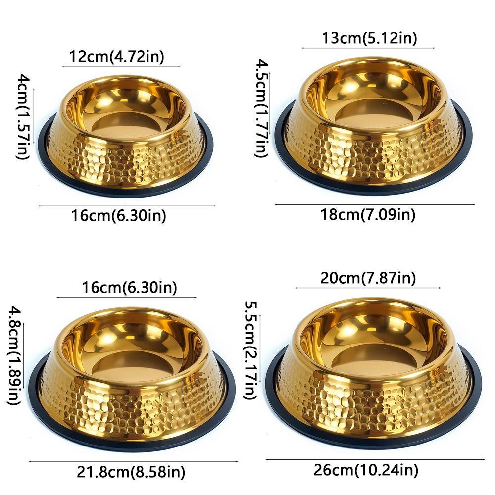 Large Capacity Pet Feeding Bowl Stainless Steel Cat Food Dish Dog Water Food Bowl  for Feeding
