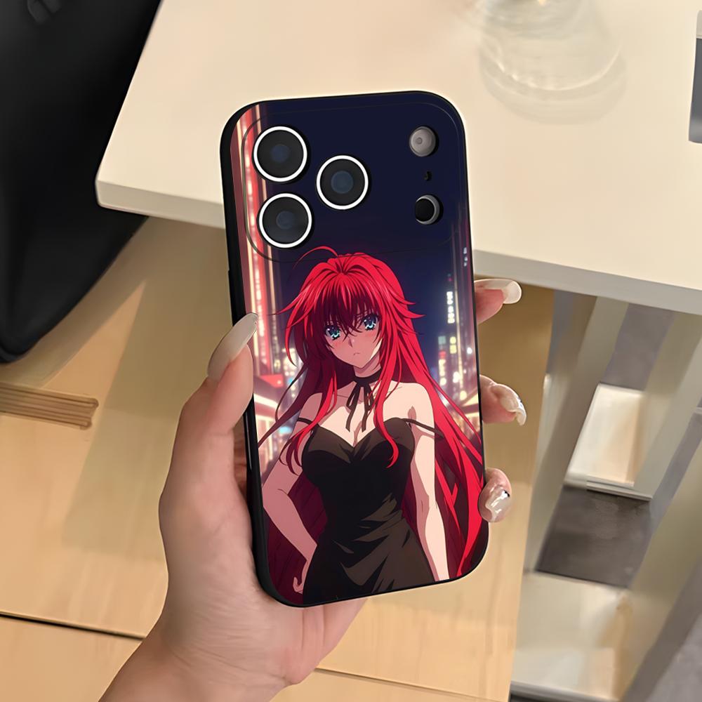 

DXD Rias G-Gremory Phone Case For IPhone 17 Air 16 E Pro Max 15 14 13 Mini 12 Pro 11 Max Plus Black Soft Shell iPhone 13