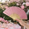 Lightweight Bamboo Fan Chinese Style Silk Folding Fan, Ribs Decorative Handheld Summer Cooling Portable Party Favors for Men Women Wooden
