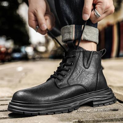 Fashion Fashion Men's New Ankle Boots Luxury Brand Male Motorcycle Boots Handmade Male Comfortable High Top Shoe Outdoor Mens Sneakers