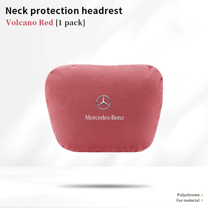 

Mercedes Benz A B C E S R Class GLB GLC GLE AMG CLA CLS SLC GLS SLS ML Car Headrest Neck Support Lumbar Rest Cushion Neck Pillow красный