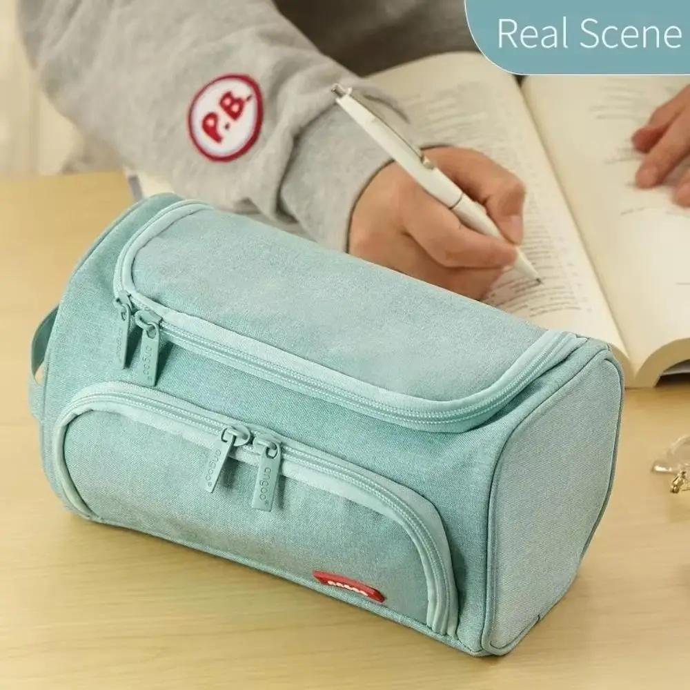 Super Big Cute Pencilcase Portable Multifunctional Pencil Box Large Capacity 2 Layer Stationery Organizer School Supplies Gift