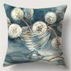 Home Decor Floral Patterns: Dandelions, Lilacs & Lilies Pattern Cushion Cover Suitable For Sofa Bedroom Car Pillow Cover