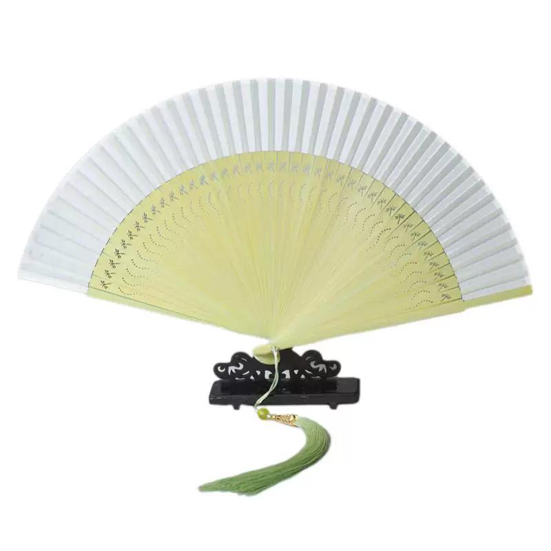 Folding Fan, Compact and Portable, Carved Folding Fan, New Chinese Style, Solid Color, Hollow Design, Chinese Style, Ancient Style, Hanfu Fan, Hanfu