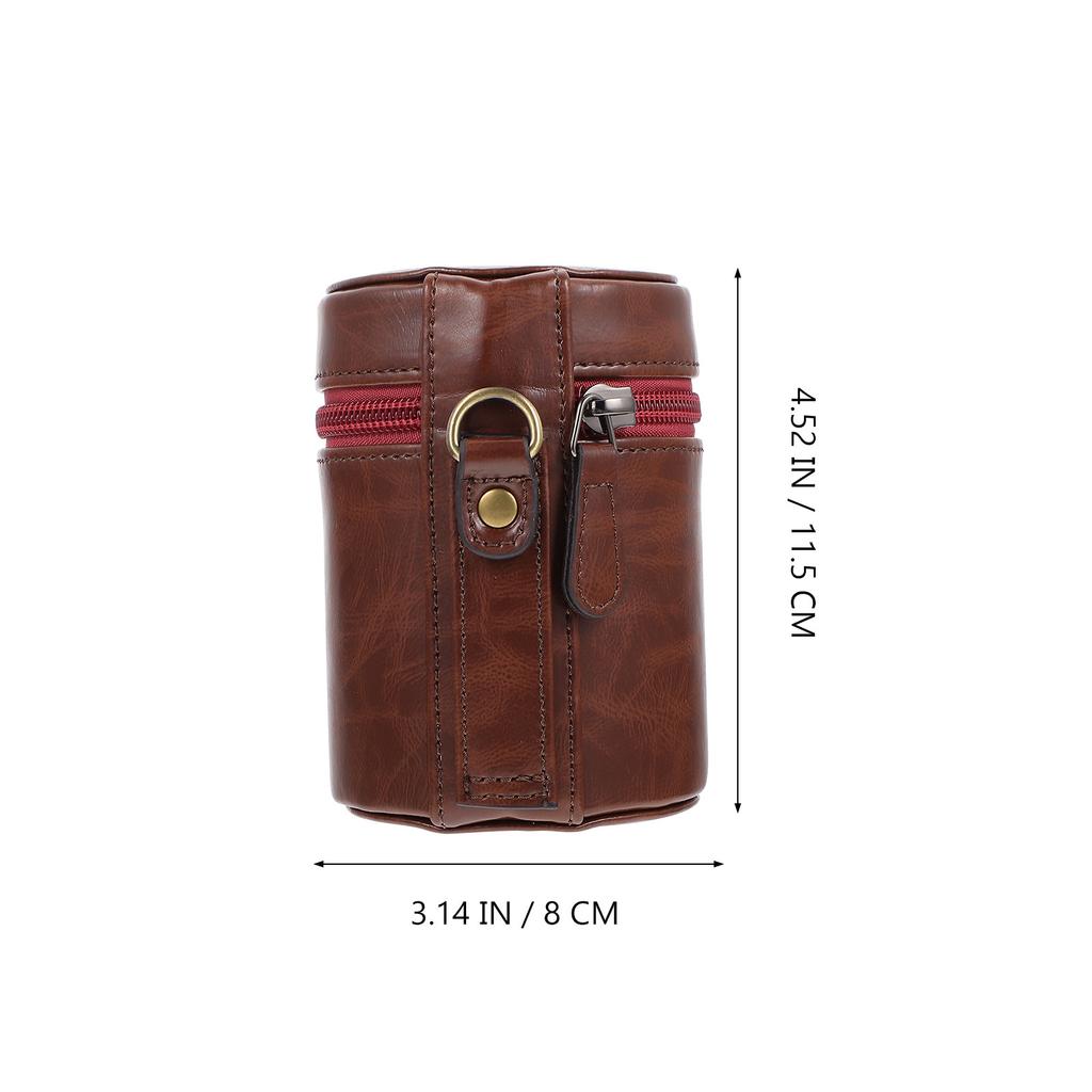Borsa Impermeabile per Obiettivi Fotografici Realizzata in Materiale PU Premium Leggera Compatta Anti-Caduta Custodia per Obiettivi per Tutti