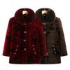 Middle-aged Mother Autumn and Winter Coat Velvet Grandma Clothes Cotton Clothes with Fur Collar Thickened Elderly Clothes Winter Clothes Old Lady