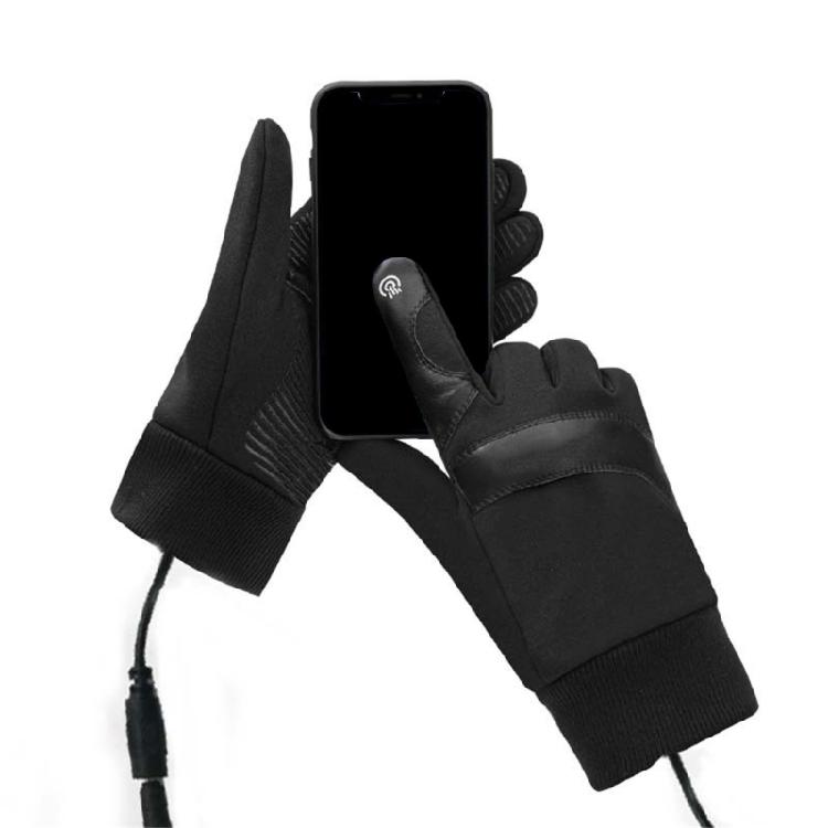 Thermals Glove for Winter, USB Heated Glove for Men Women Knitted Heating Gloves Hands Warmer Mittens Full Finger Gloves