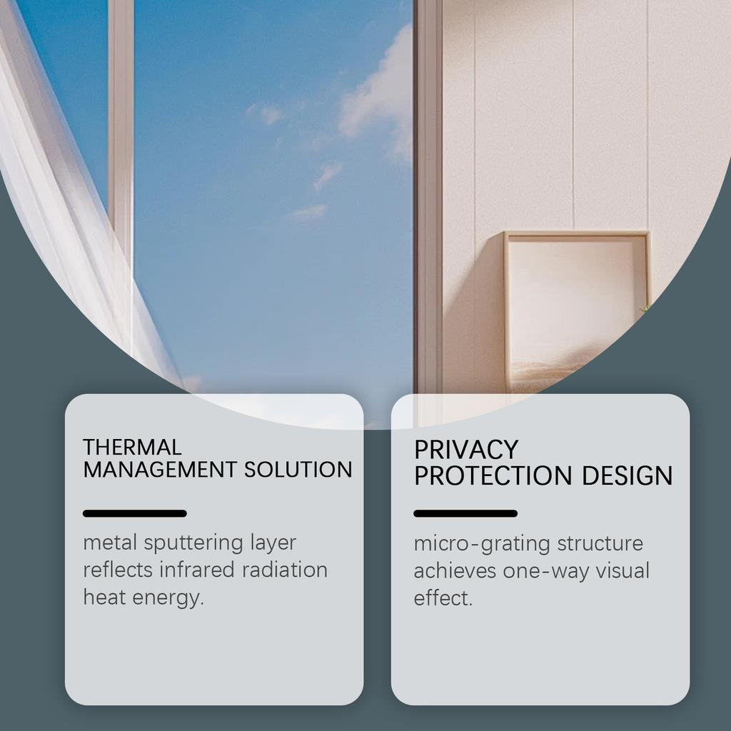 Glas Warmte-isolatiefilm, Enkel-transparant Anti-gluren, Veilig en Milieuvriendelijk Engineering Rolmateriaal.