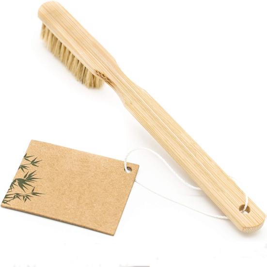 Rock Climbing Brush with Wooden Long Handle Thick Boar Bristles Portable Indoor Outdoor