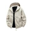 OO Fleece Verdickt Einfarbige Jacke Herren Locker Trend Outdoor Wasserdicht Freizeit Kapuzenjacke Herren