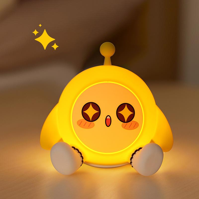 Rechargeable Silicone Night Light - Tap to Illuminate, Ideal for Bedside and Gifts