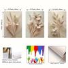 Luxurious Gold Floral Triptych Canvas Wall Art