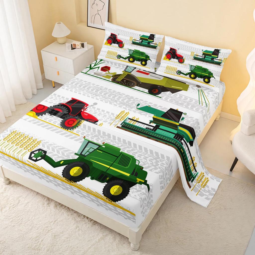 Cute Cartoon Panda Pattern Bed Hat Four-Piece Bedding Set Bedroom Dormitory Bedding Decoration