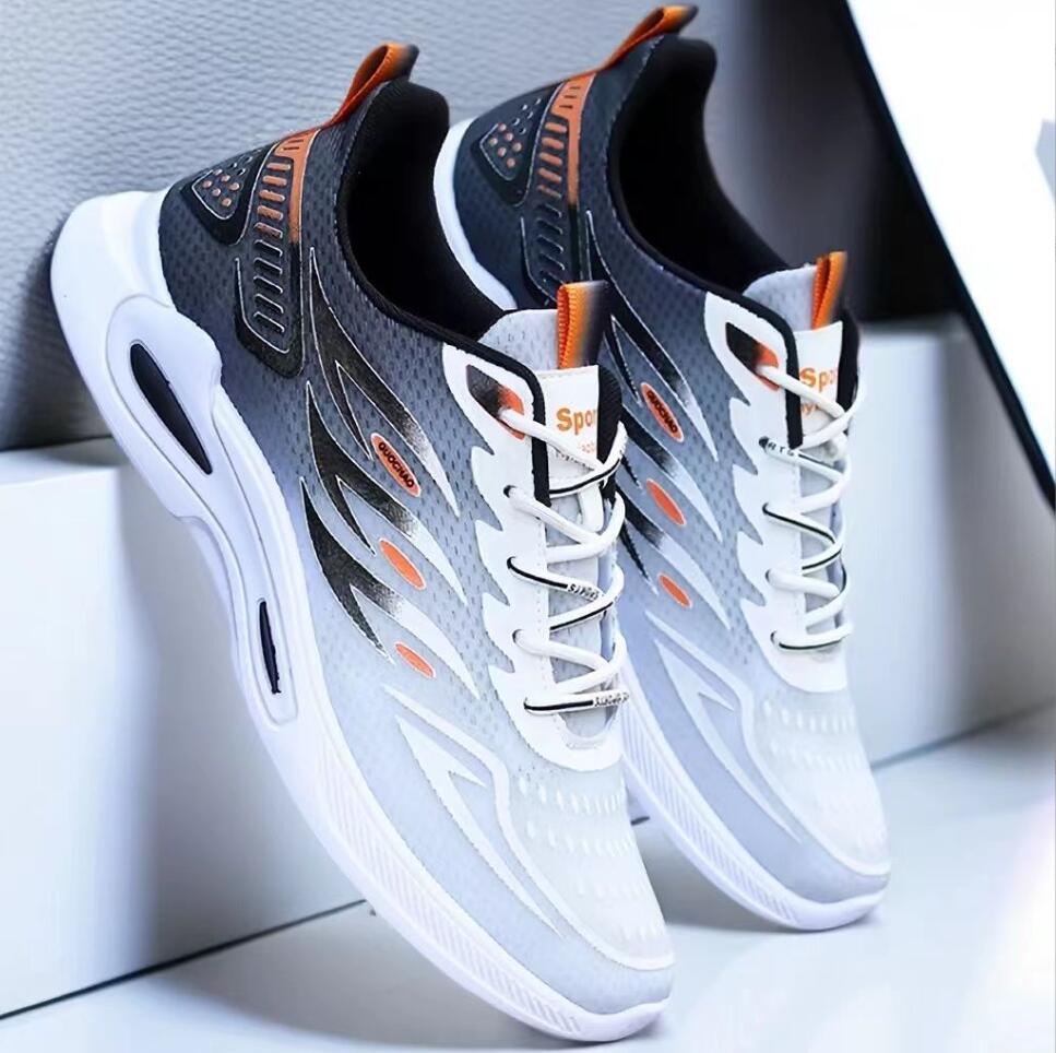 Men Summer Casual Outdoor Sports Sneakers Mesh Lightweight Casual Shoes Wear Resistant Anti Slip Running Footwear Male