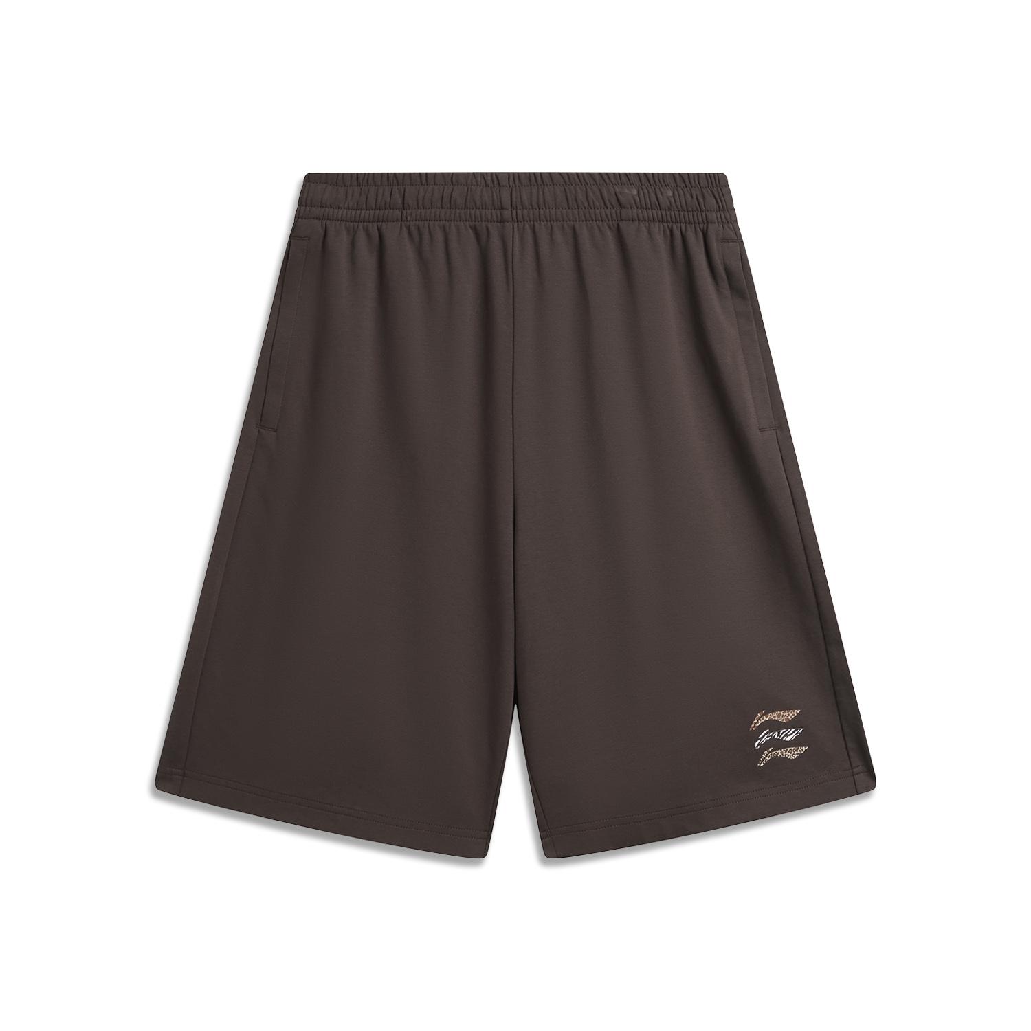 Li-Ning Soft Minimalist Solid Color Versatile Casual Shorts Men shorts AKSW337-7 S