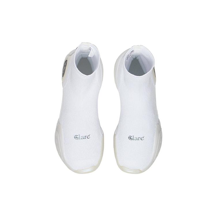 Glare x Li Ning WOW 9 LS Tlumení Protiskluzové Odolné proti oděru Vysoké Basketbalové boty Dámské Bílé ABCS074-3
